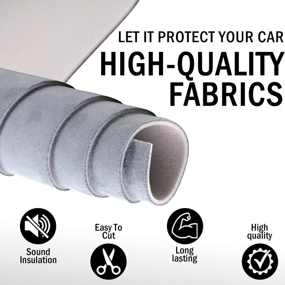 Kefly foam backing detail showing 1/9-inch support to prevent sagging