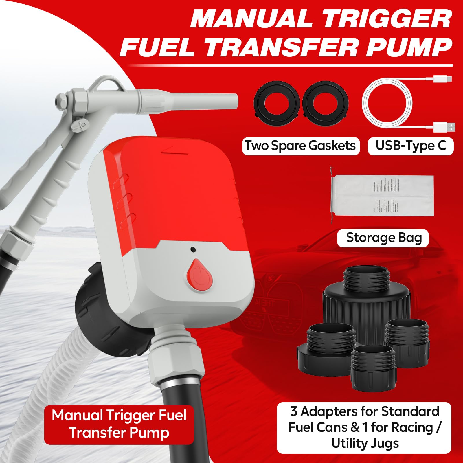 keimi adapters set topdown display four sizes to fit common gas cans