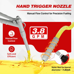 keimi hand trigger nozzle close-up with squeeze control for precise stops