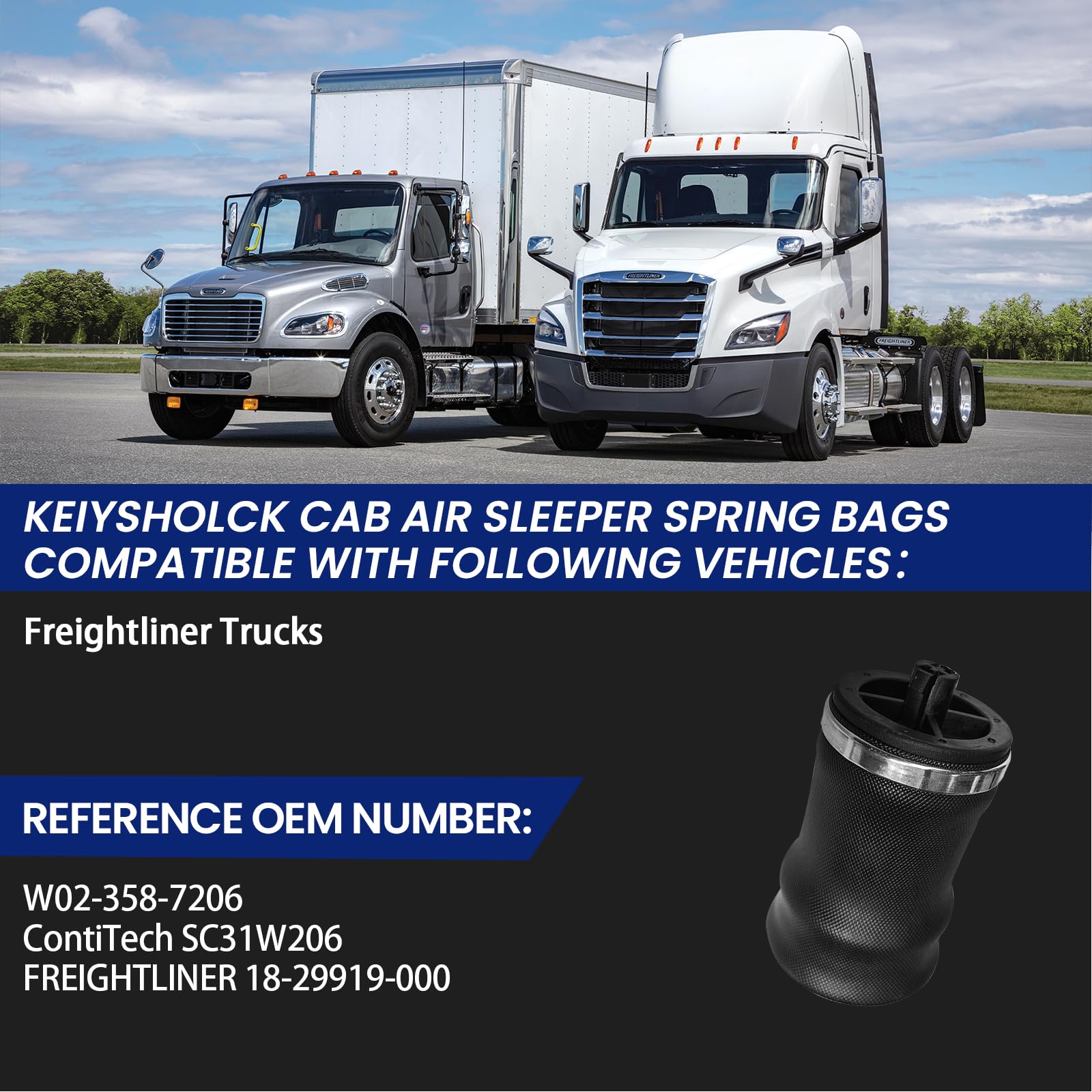 KEIYSHOLCK installed in truck cab environment showing improved ride comfort benefit