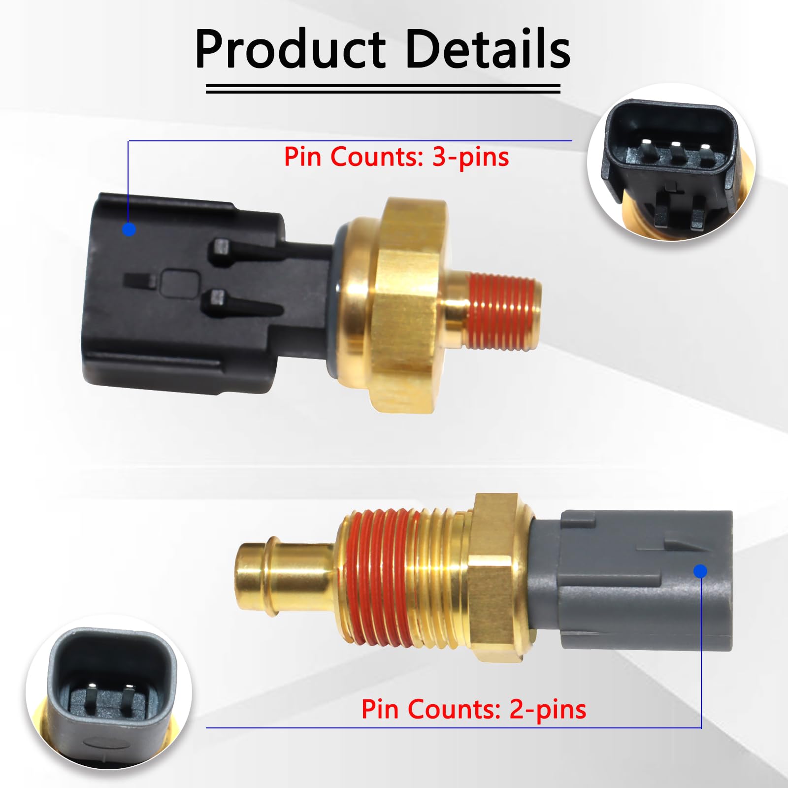 KEJSTED close-up of threaded sensor base showing durable metal construction benefit: leak resistance