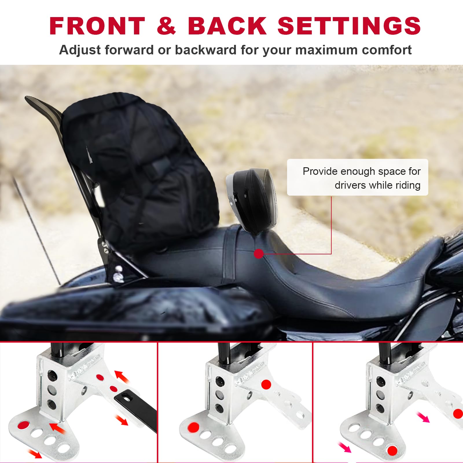 kekykm installed on Street Glide showing fit and added lower-back support while riding