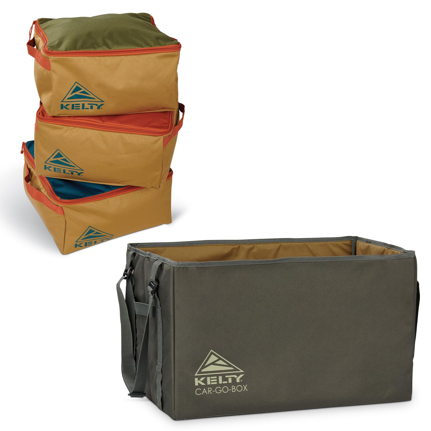 Kelty CAR-GO-BOX front view showing organized storage and quick packing