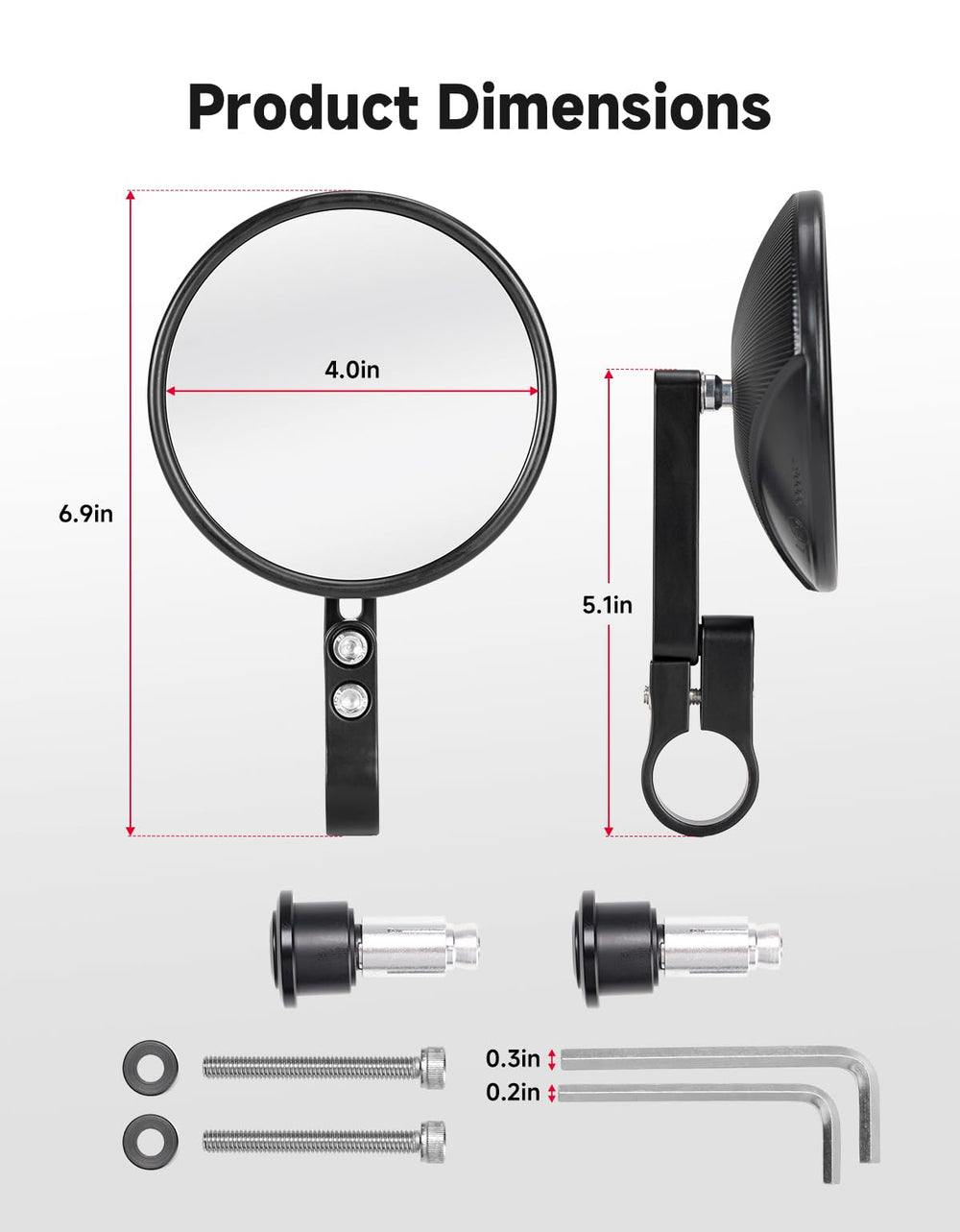 KEMIMOTO adapters and Allen wrench laid out, highlighting complete kit convenience