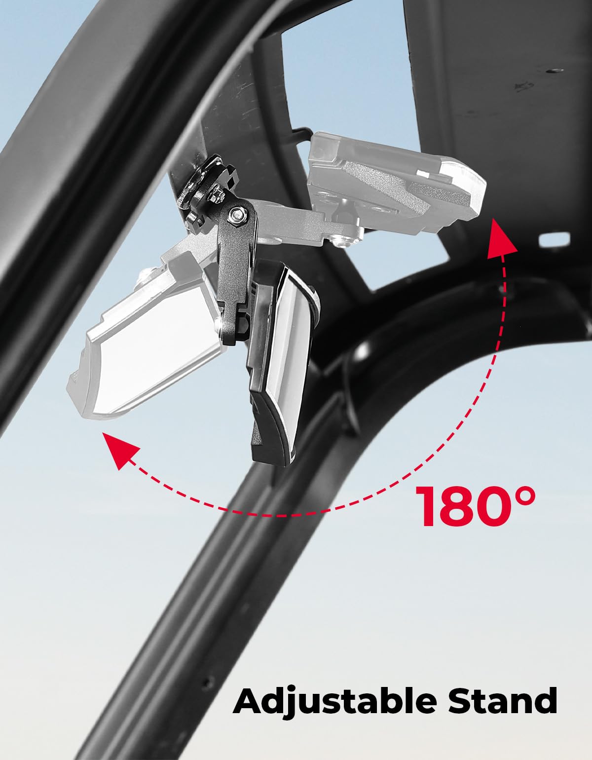 KEMIMOTO adjustable ball joint pictured enabling precise mirror aiming