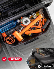 KEMIMOTO mounted under passenger seat illustrating secure fit benefit