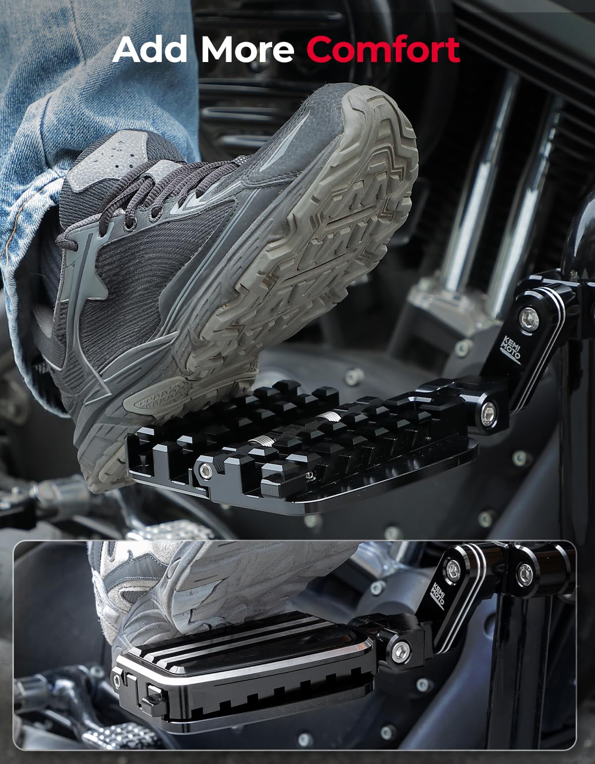 KEMIMOTO clamp and hardware detail for secure attachment benefit