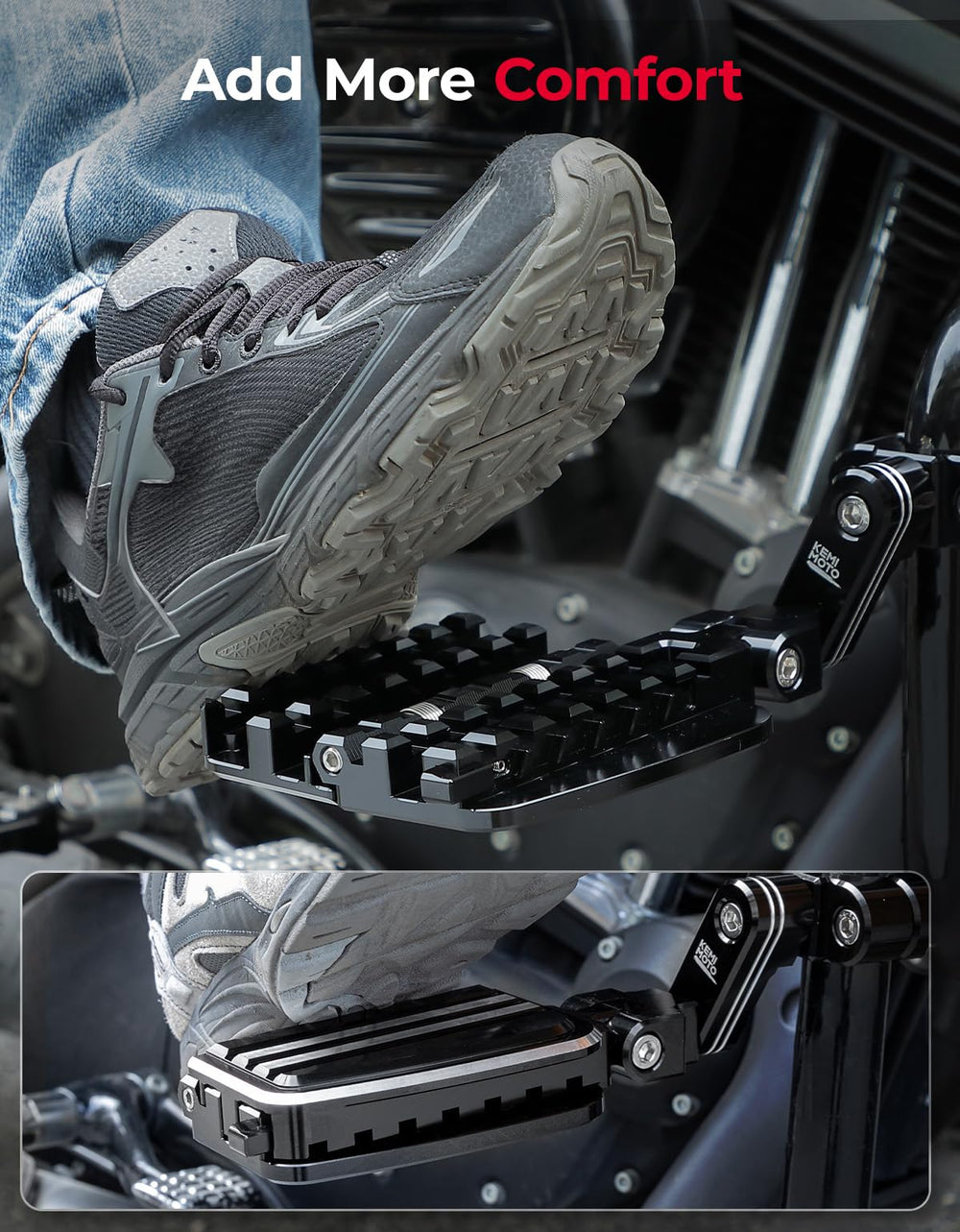 KEMIMOTO clamp and hardware detail for secure attachment benefit
