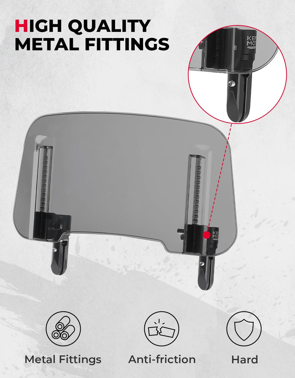 KEMIMOTO clamp detail highlighting aluminum-alloy strength and stability
