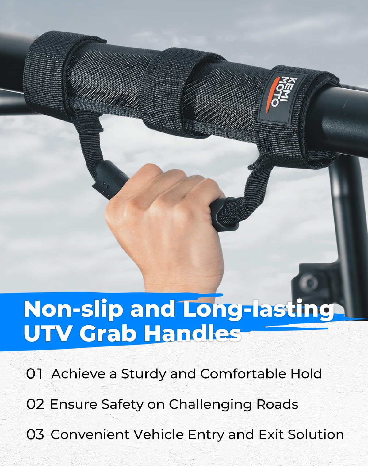 KEMIMOTO textured hard polymer grip for better control