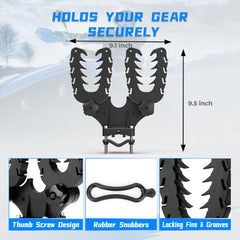 KEMIMOTO dual holders carrying bow and shovel without movement