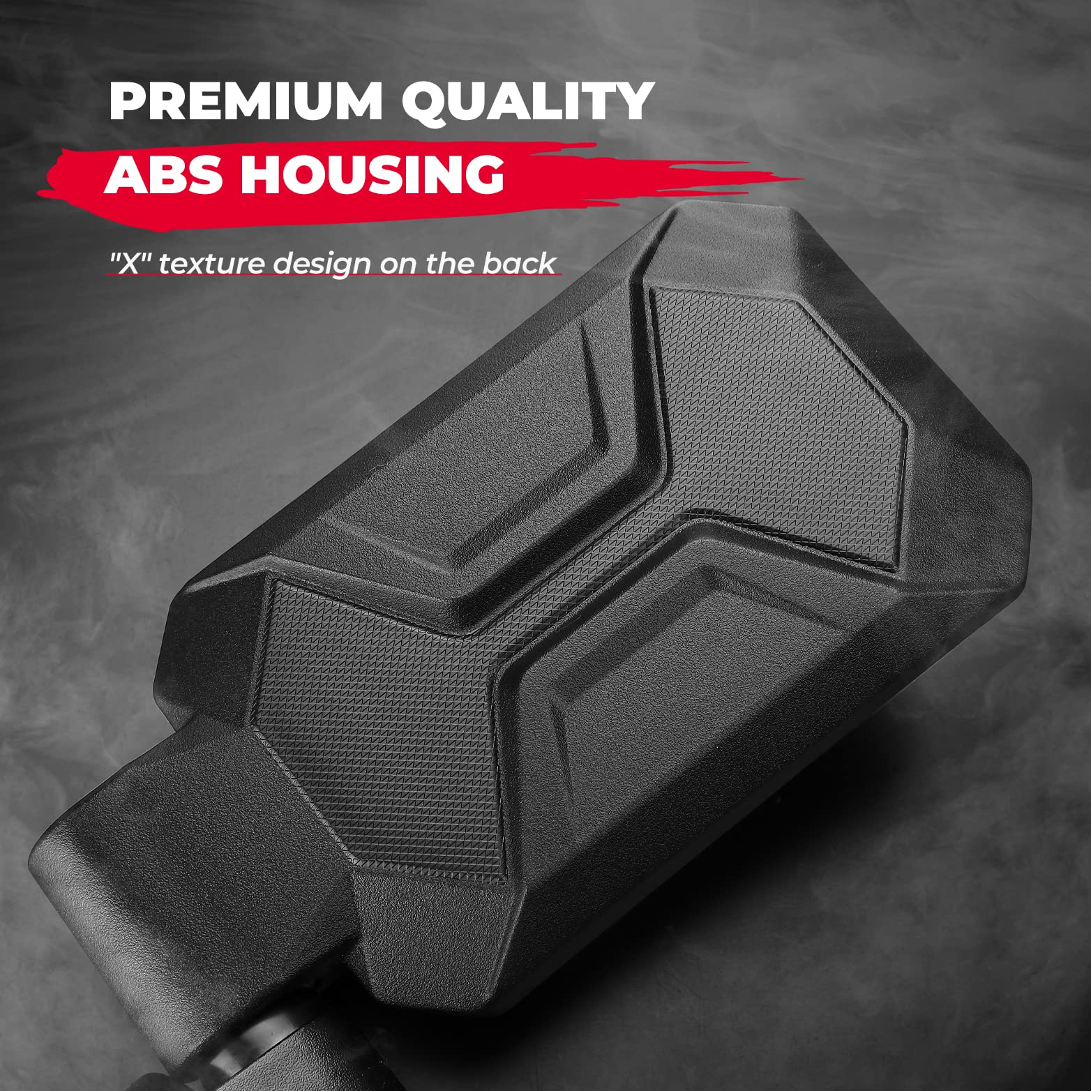 KEMIMOTO folded mirror on cage demonstrating breakaway protection benefit