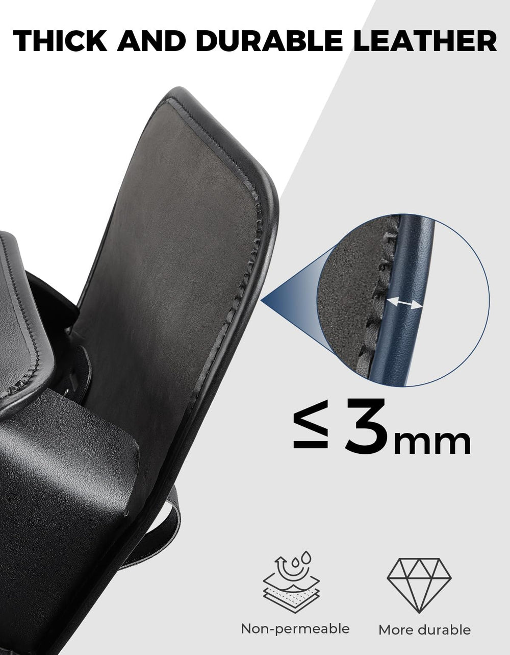 KEMIMOTO fork bag installed on motorcycle fork demonstrating low profile