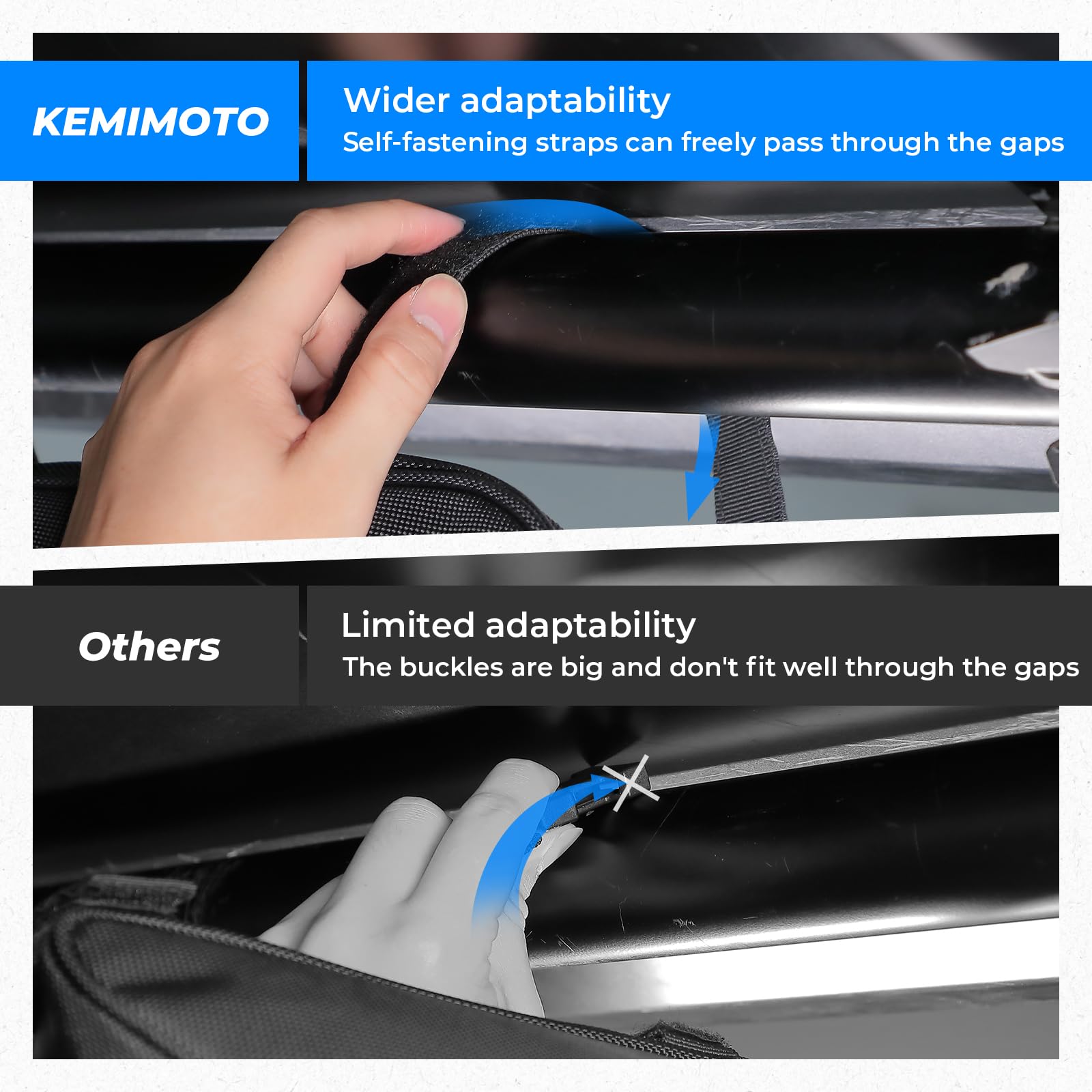 KEMIMOTO front pocket holding keys and cards for quick access