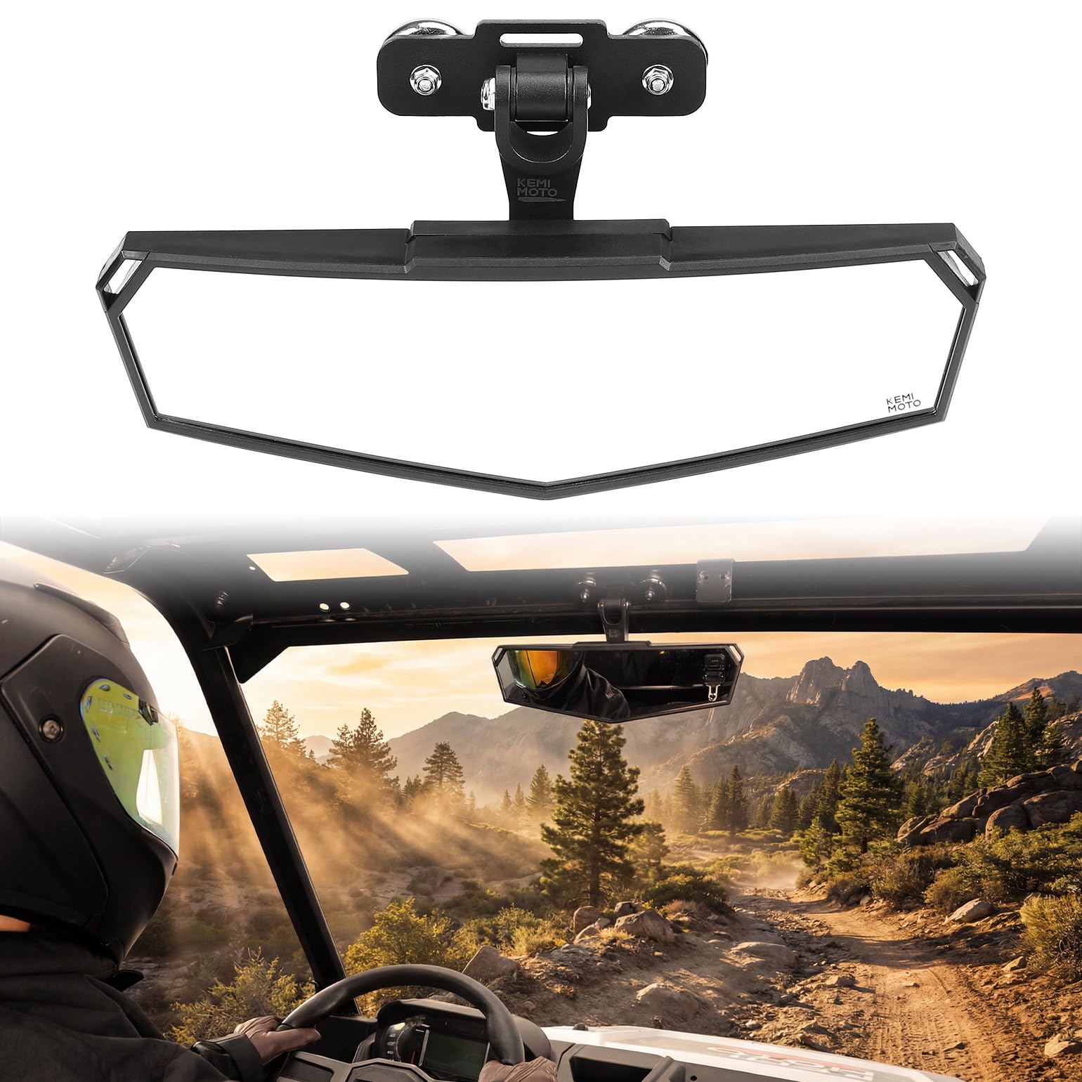KEMIMOTO front view mounted on metal roof improves rear visibility