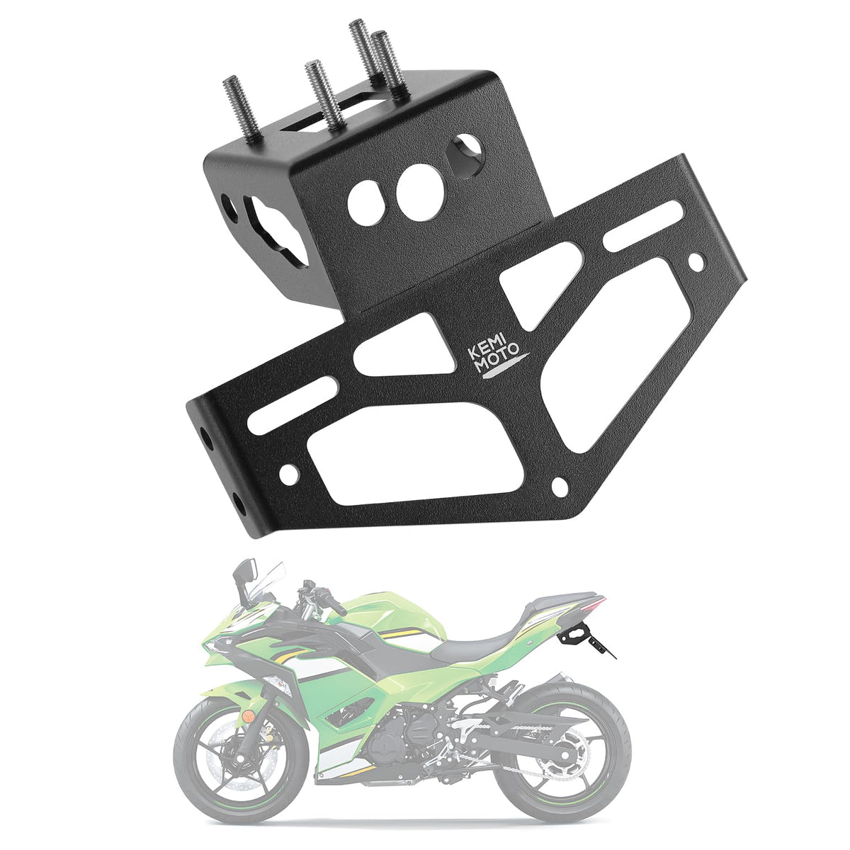KEMIMOTO front view of fender eliminator showing clean tail and improved aesthetics