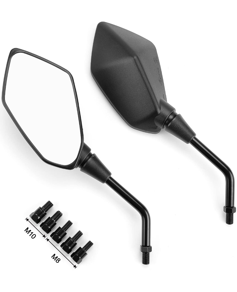 KEMIMOTO front view pair showing symmetrical rearview coverage and improved sightlines