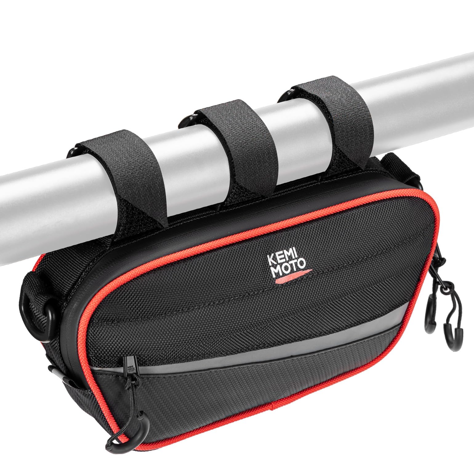 KEMIMOTO front view of roll bar bag showing compact storage and easy access