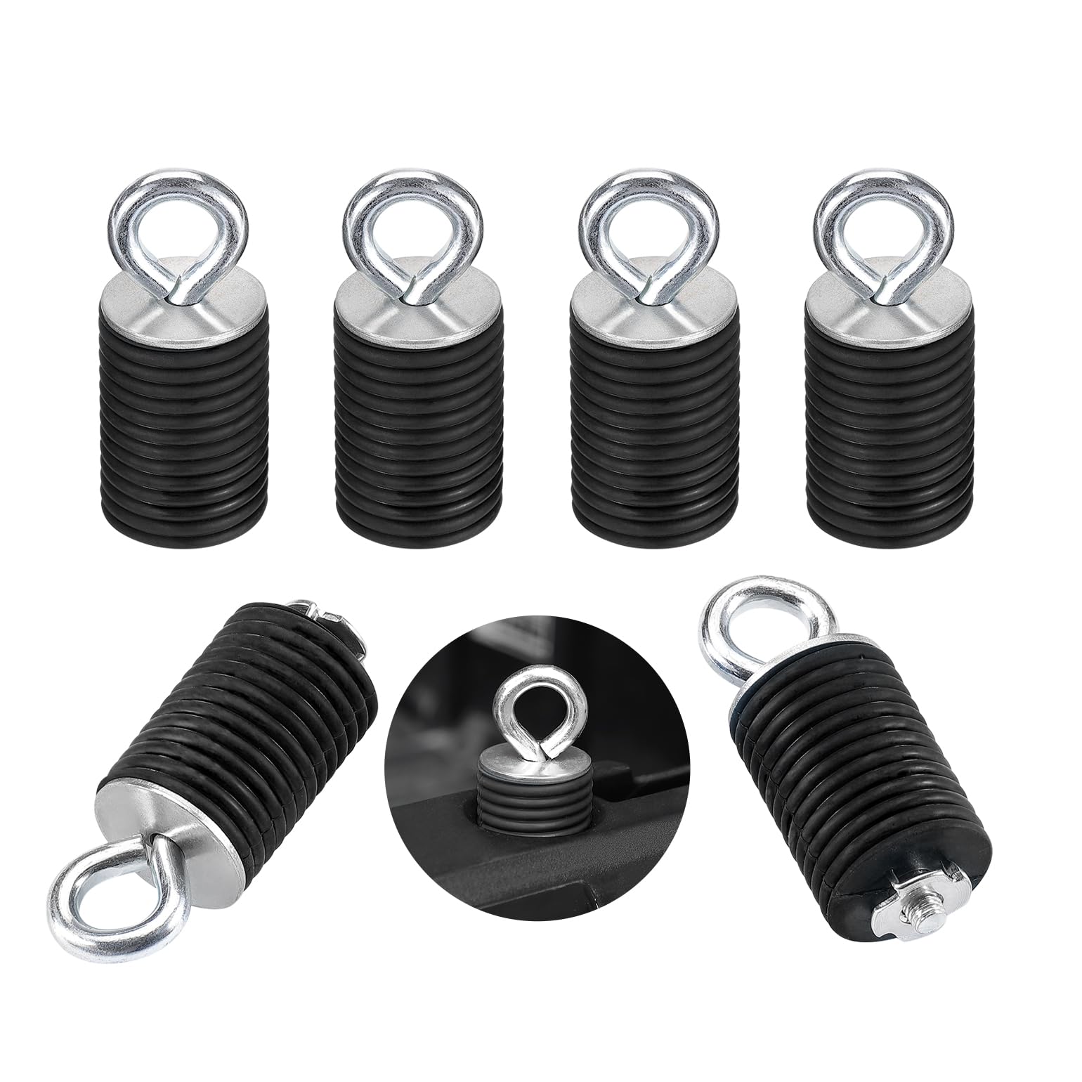 KEMIMOTO front view of six anchors showing compact profile and secure hold