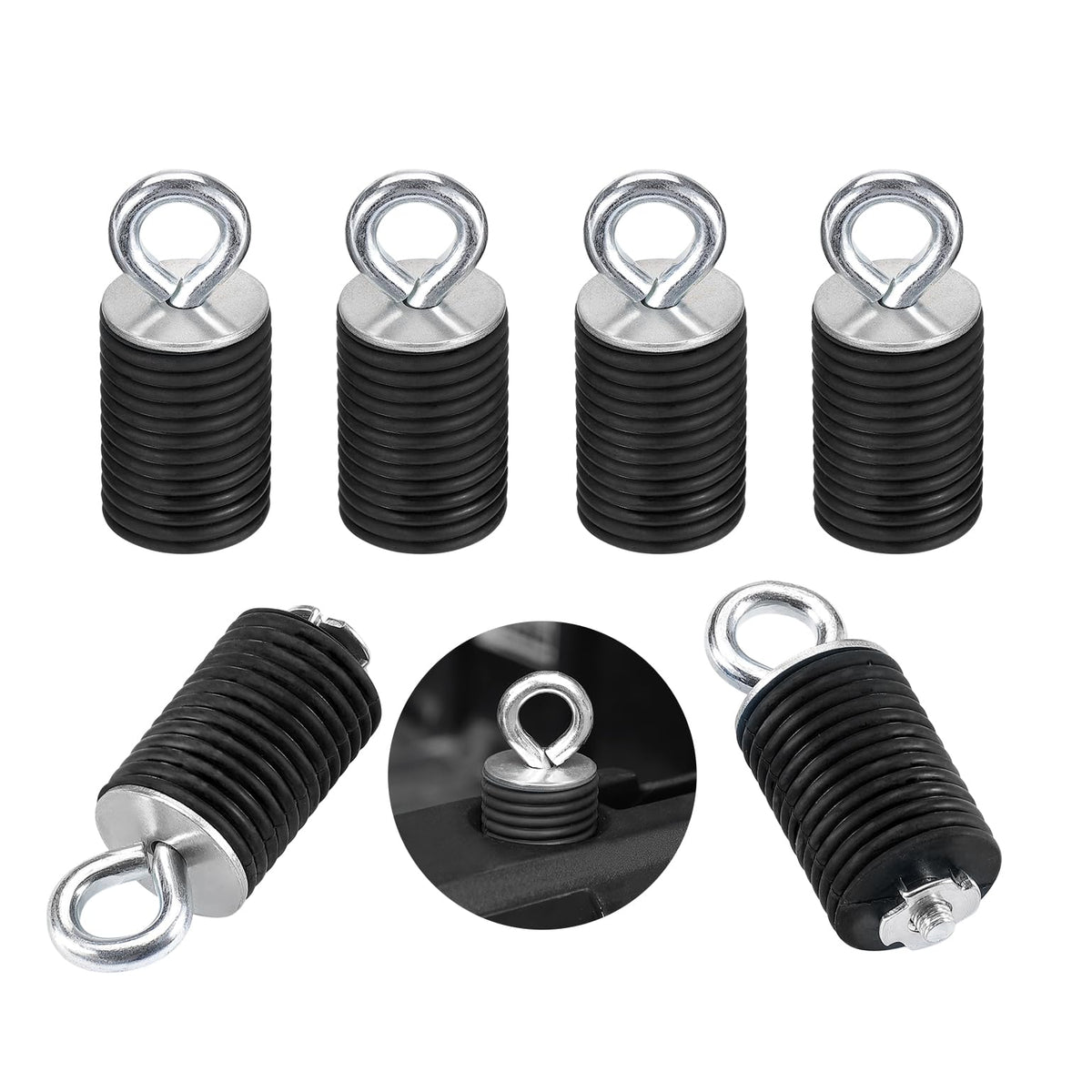 KEMIMOTO front view of six anchors showing compact profile and secure hold
