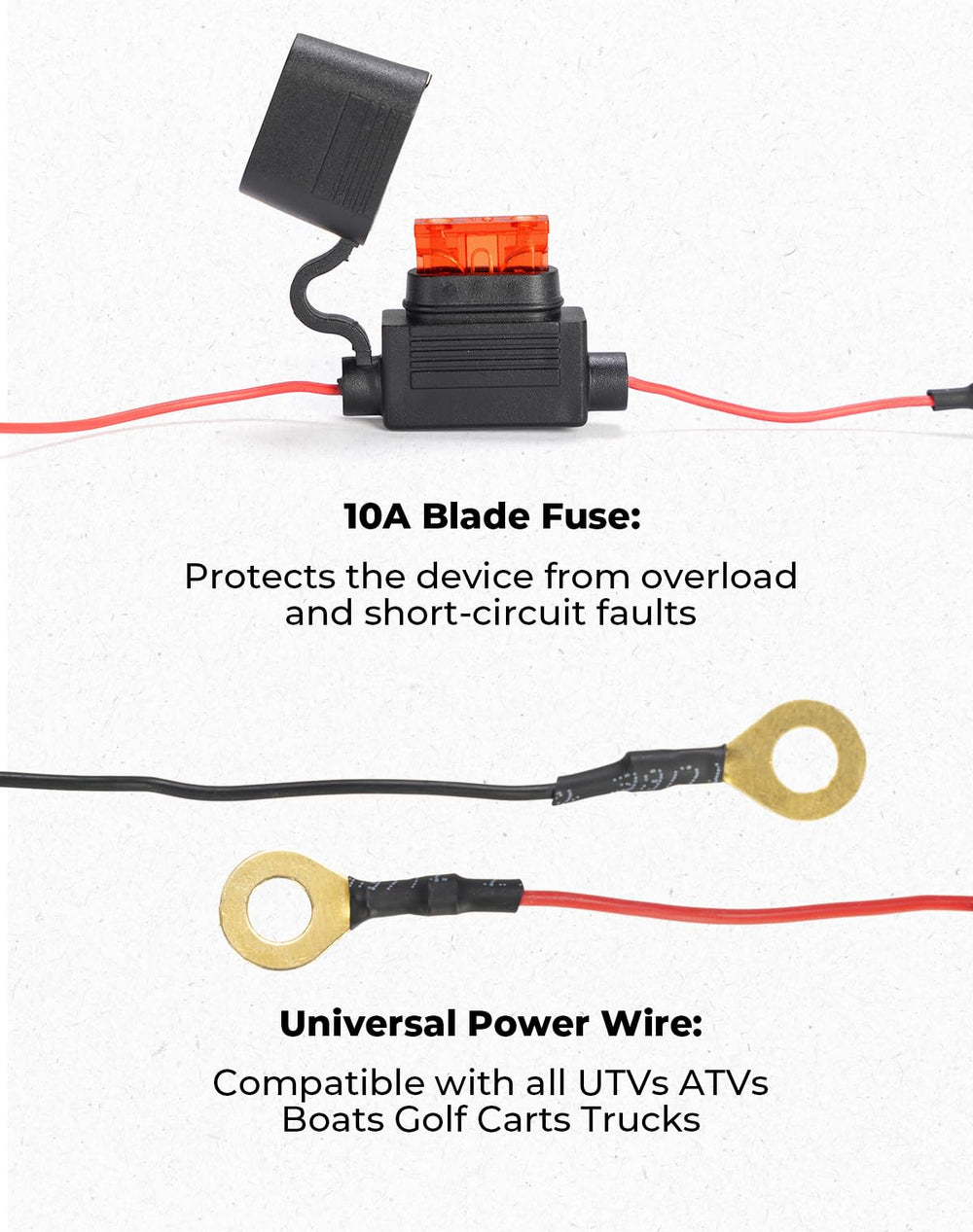 KEMIMOTO harness routed under hood showing neat wiring and battery isolation advantage