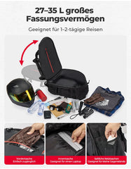 KEMIMOTO open helmet compartment protecting and securing a full-face helmet