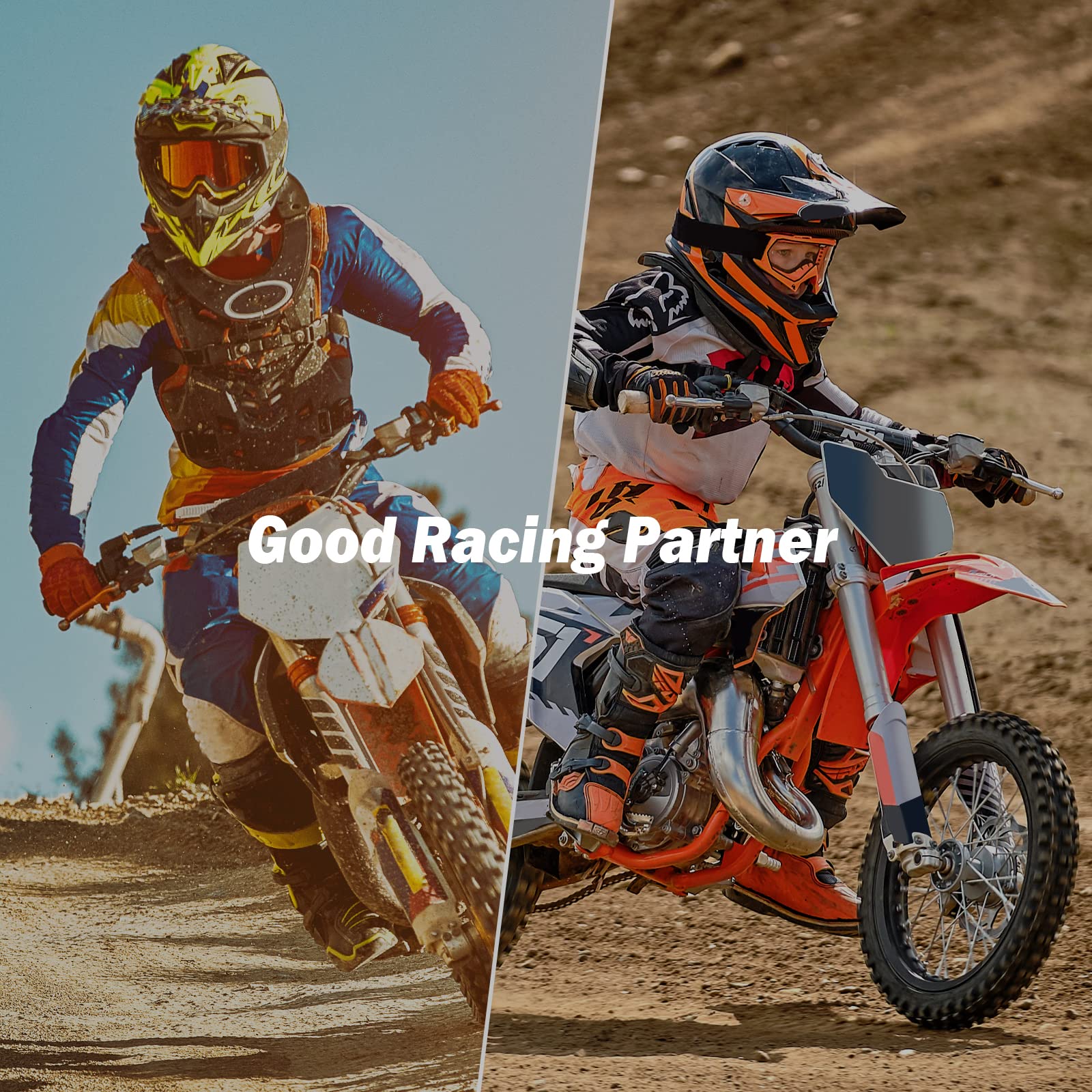 KEMIMOTO installed on dirt bike with rider grip illustrating ergonomic control advantage