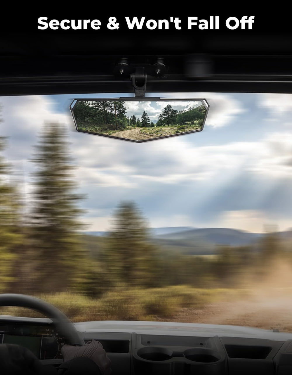 KEMIMOTO mirror in farm setting helping operator monitor equipment