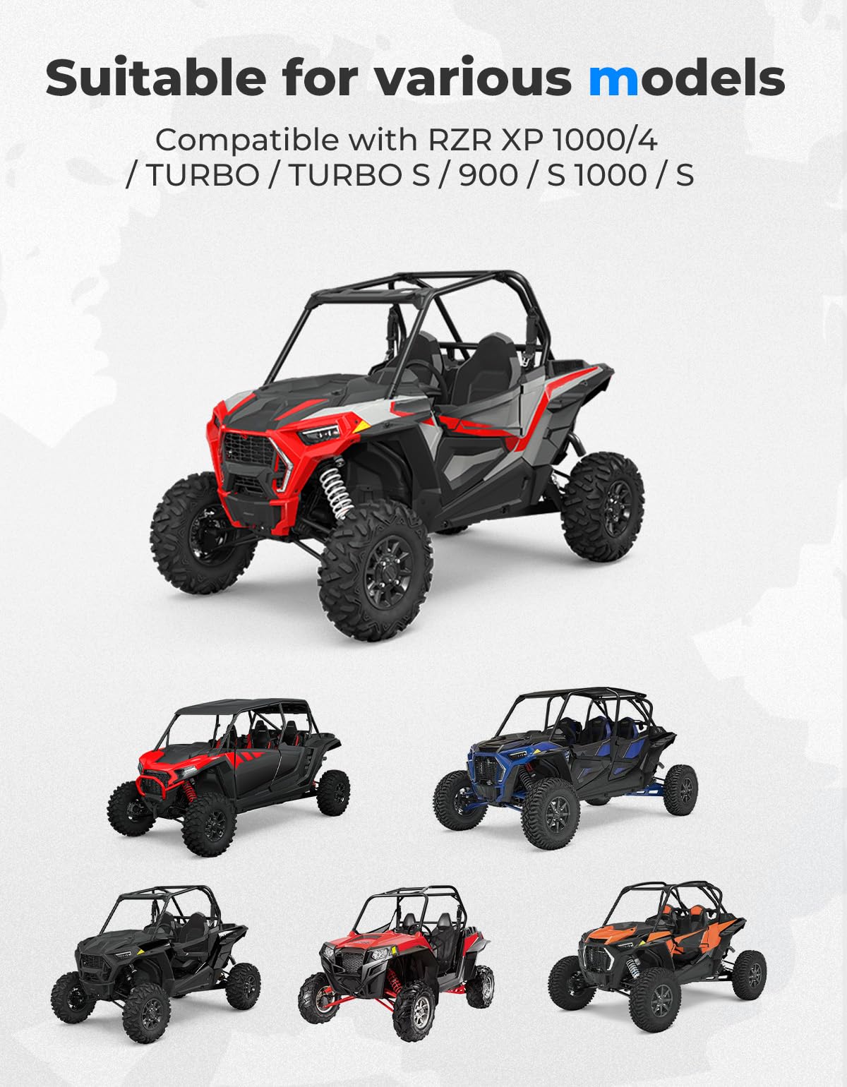 KEMIMOTO lifestyle image of UTV on trail with vented door showing cooler cabin benefit