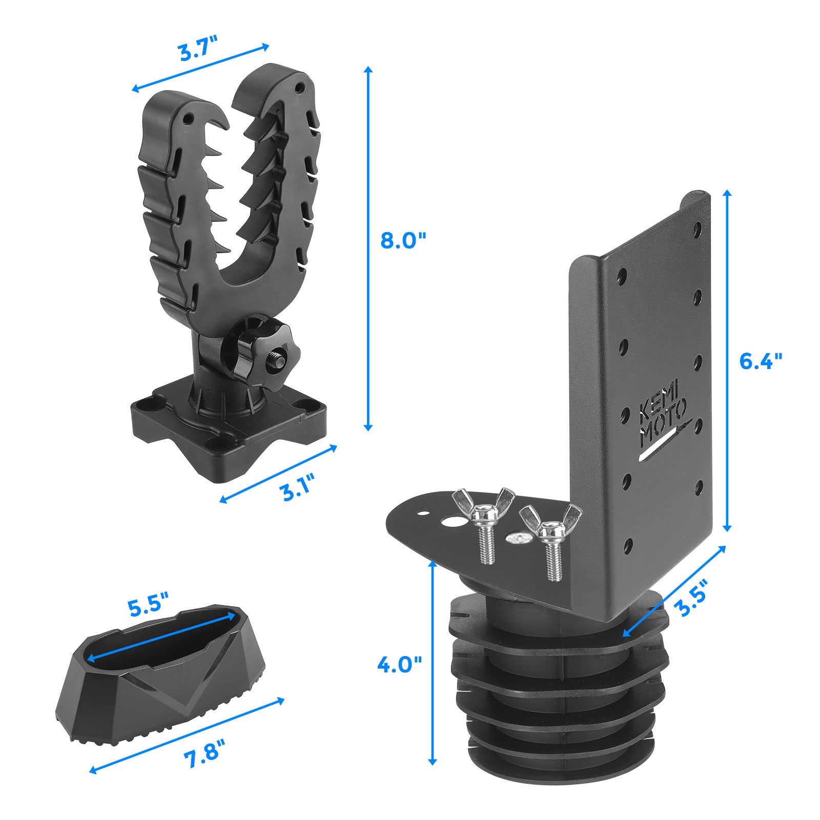 KEMIMOTO installed in UTV on trail showing organized gear and faster access