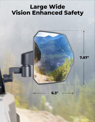 KEMIMOTO mirror folded inward demonstrating break-away protection to prevent damage