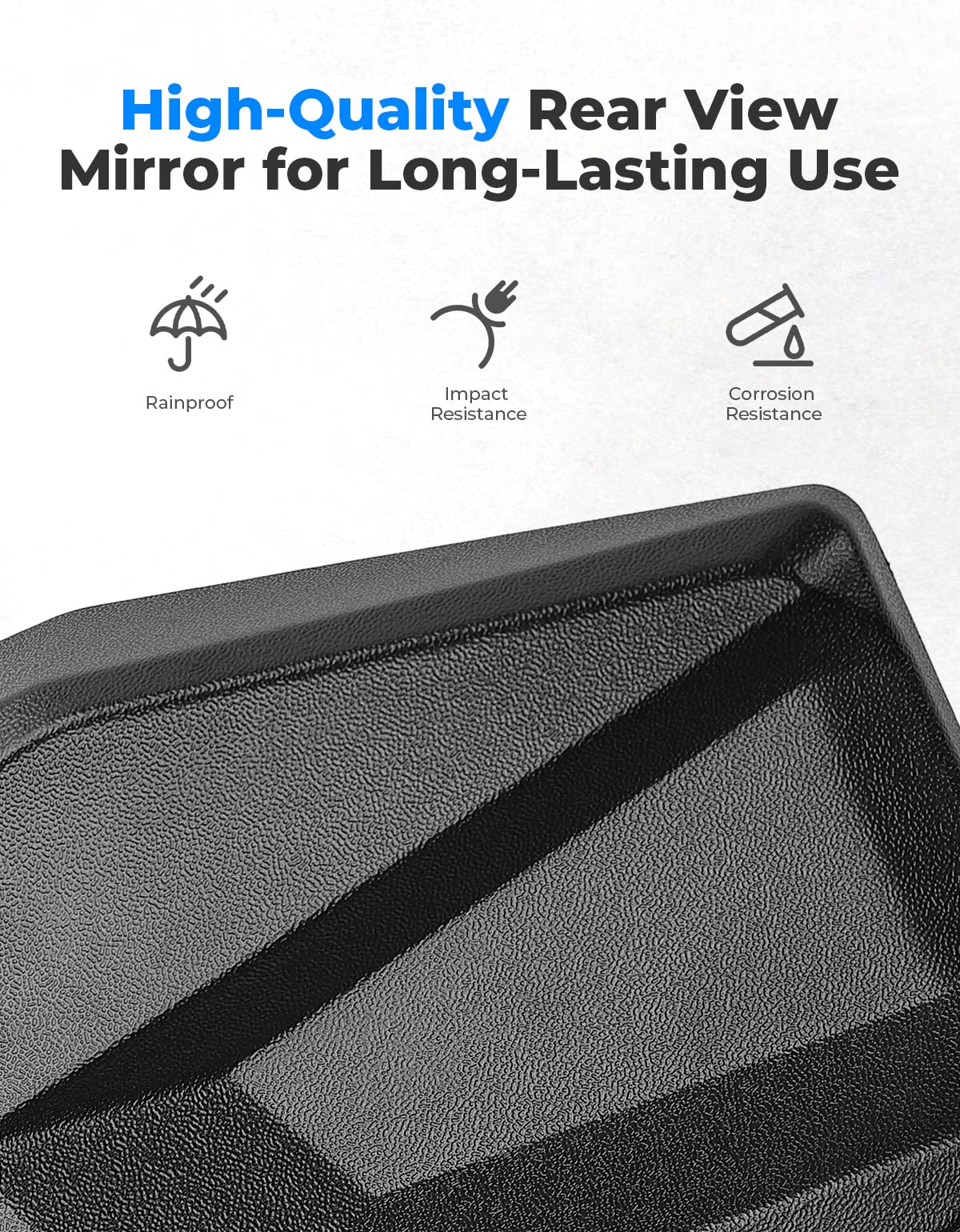 KEMIMOTO mirror installed in UTV interior improving rear view