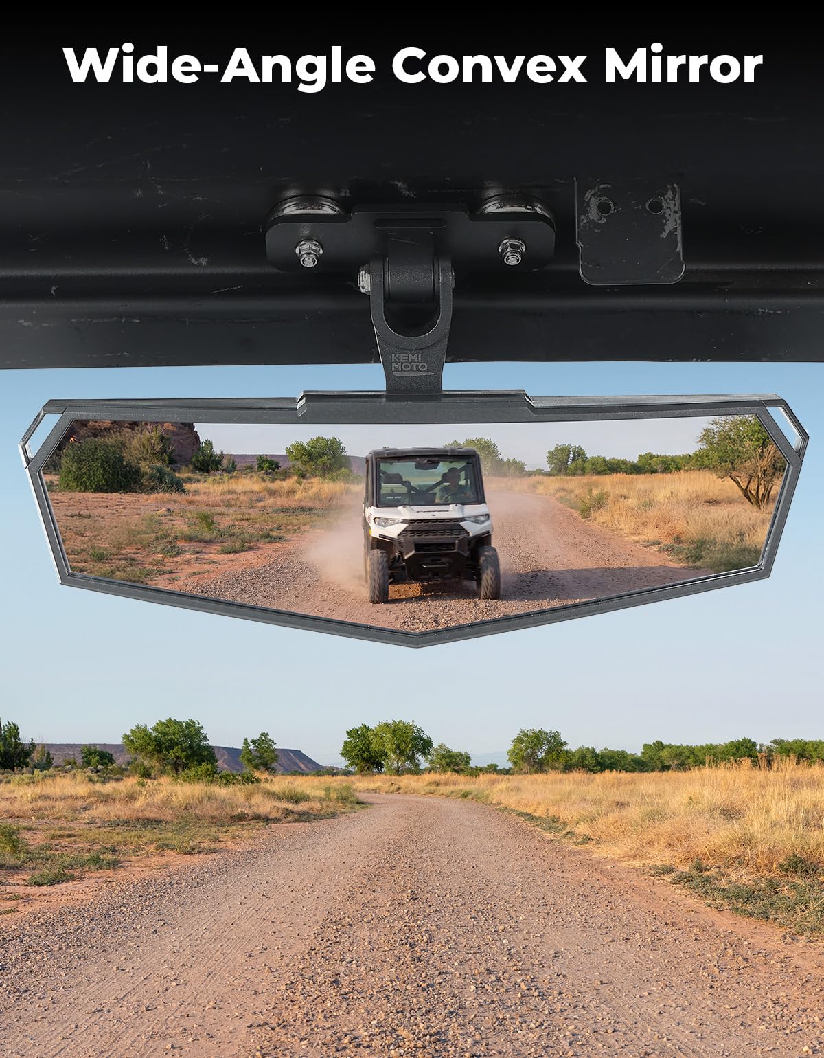 KEMIMOTO mirror installed on golf cart aiding safer trail navigation