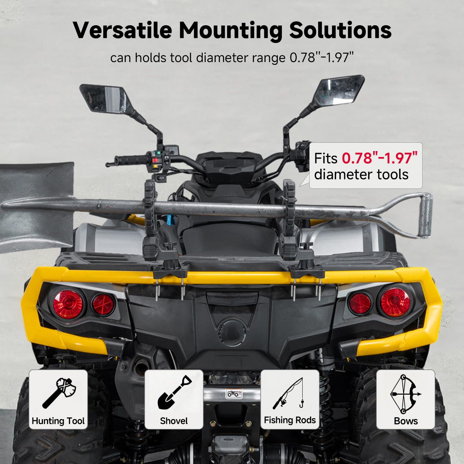 KEMIMOTO mounted on snowmobile showing rugged secure fit