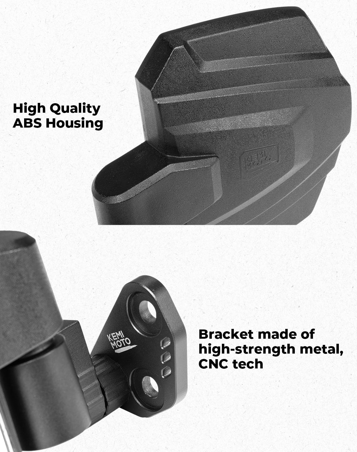 KEMIMOTO CNC aluminum mounting bracket demonstrating durable construction