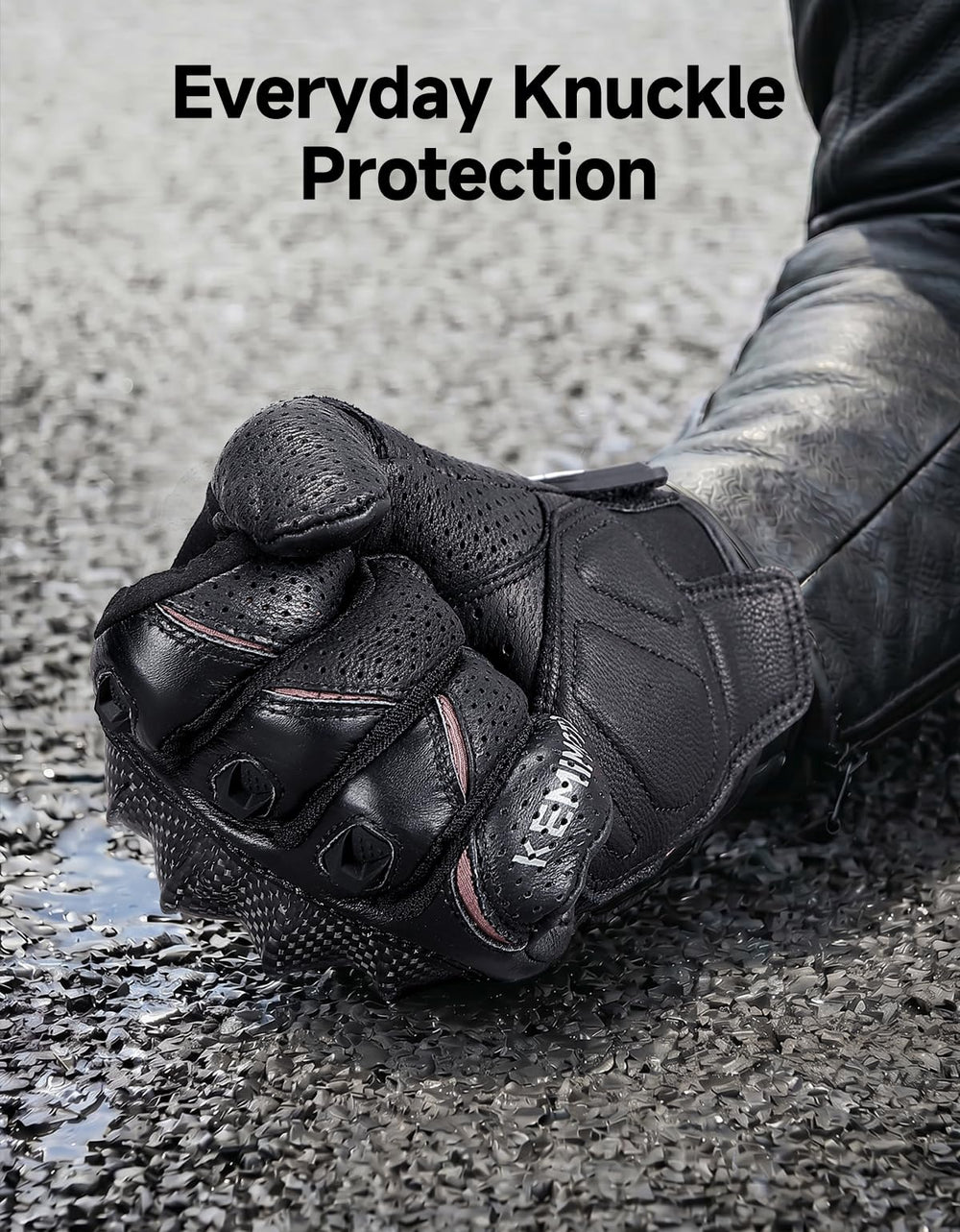 KEMIMOTO reinforced palm close-up for shock absorption and durability