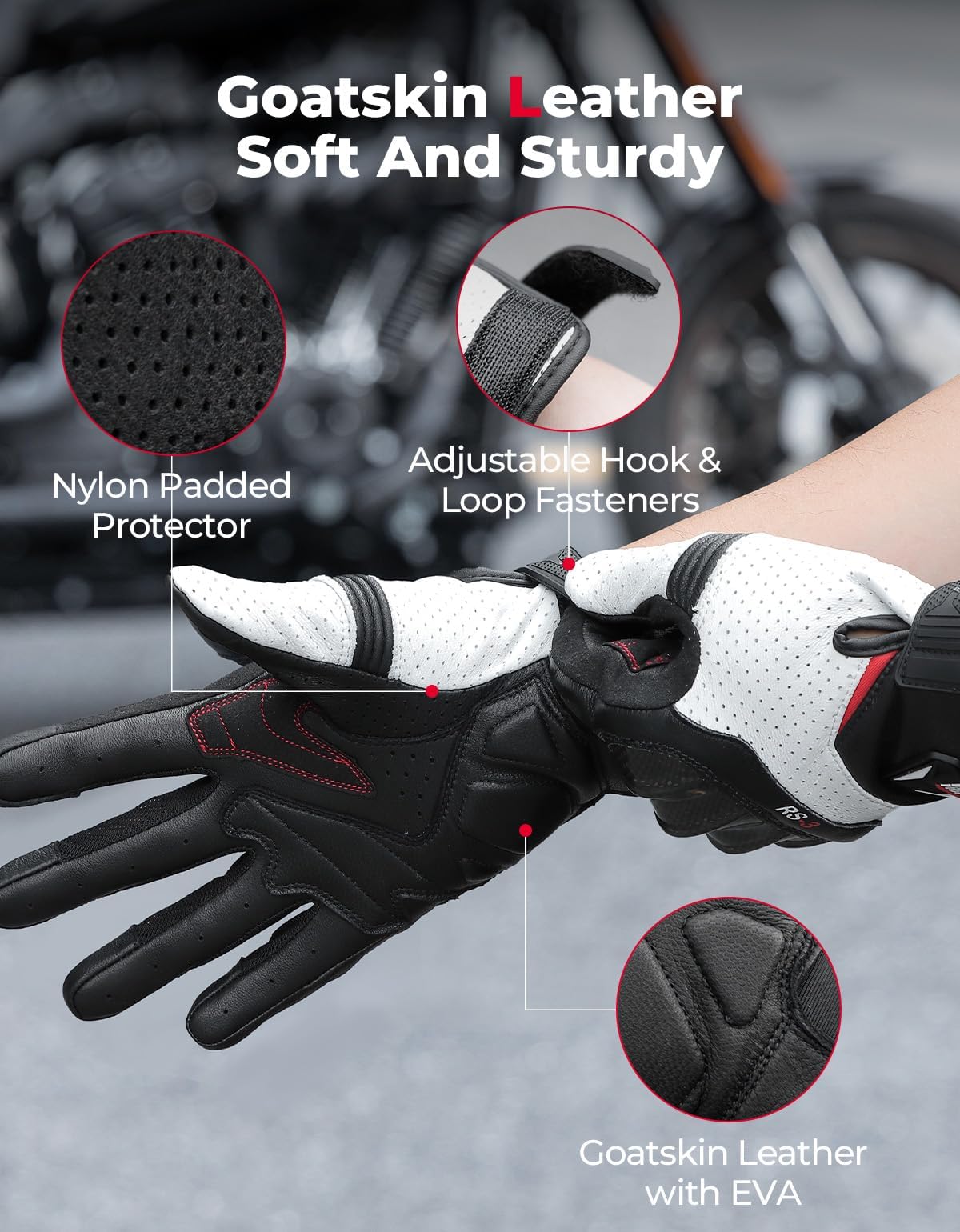 KEMIMOTO perforated leather vents promoting airflow and comfort
