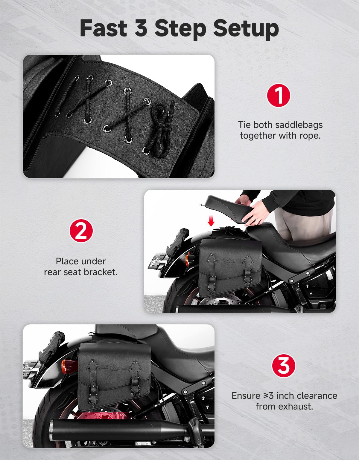 KEMIMOTO protective flap and buckle detail highlighting secure closure advantage