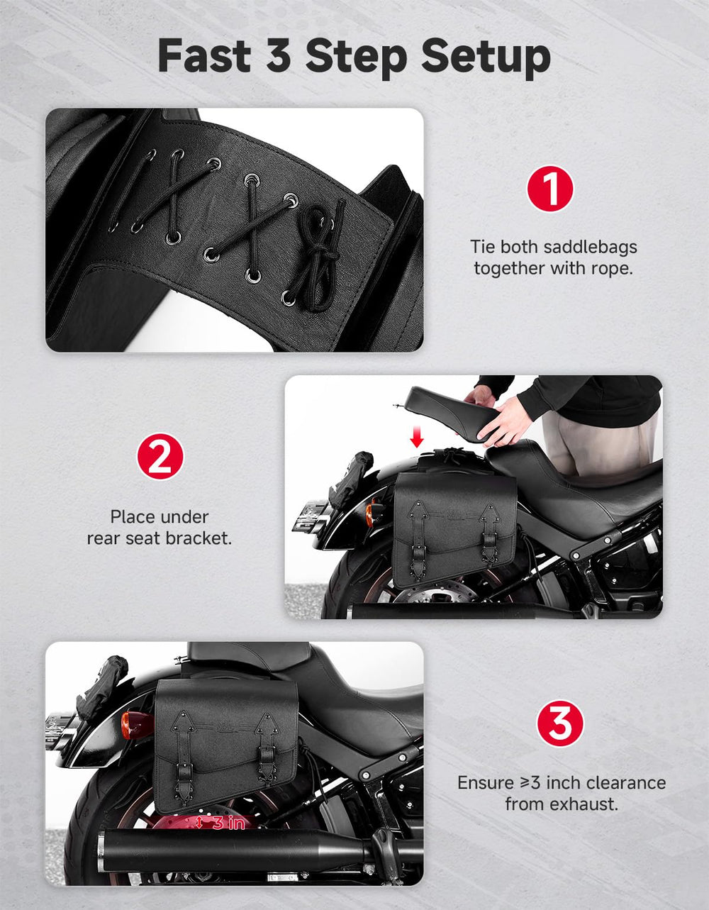 KEMIMOTO protective flap and buckle detail highlighting secure closure advantage