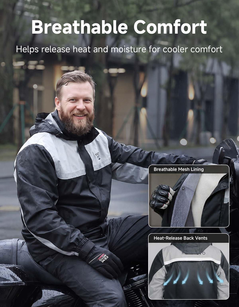 KEMIMOTO reflective strips improving night visibility for safer rides