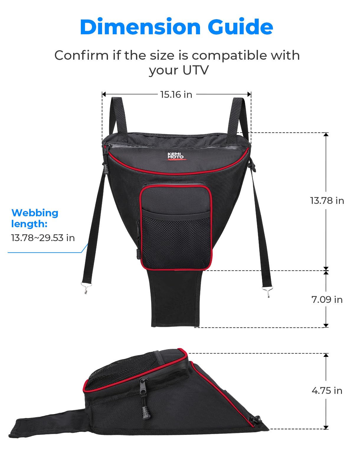 KEMIMOTO reverse zipper detail preventing dust and moisture intrusion