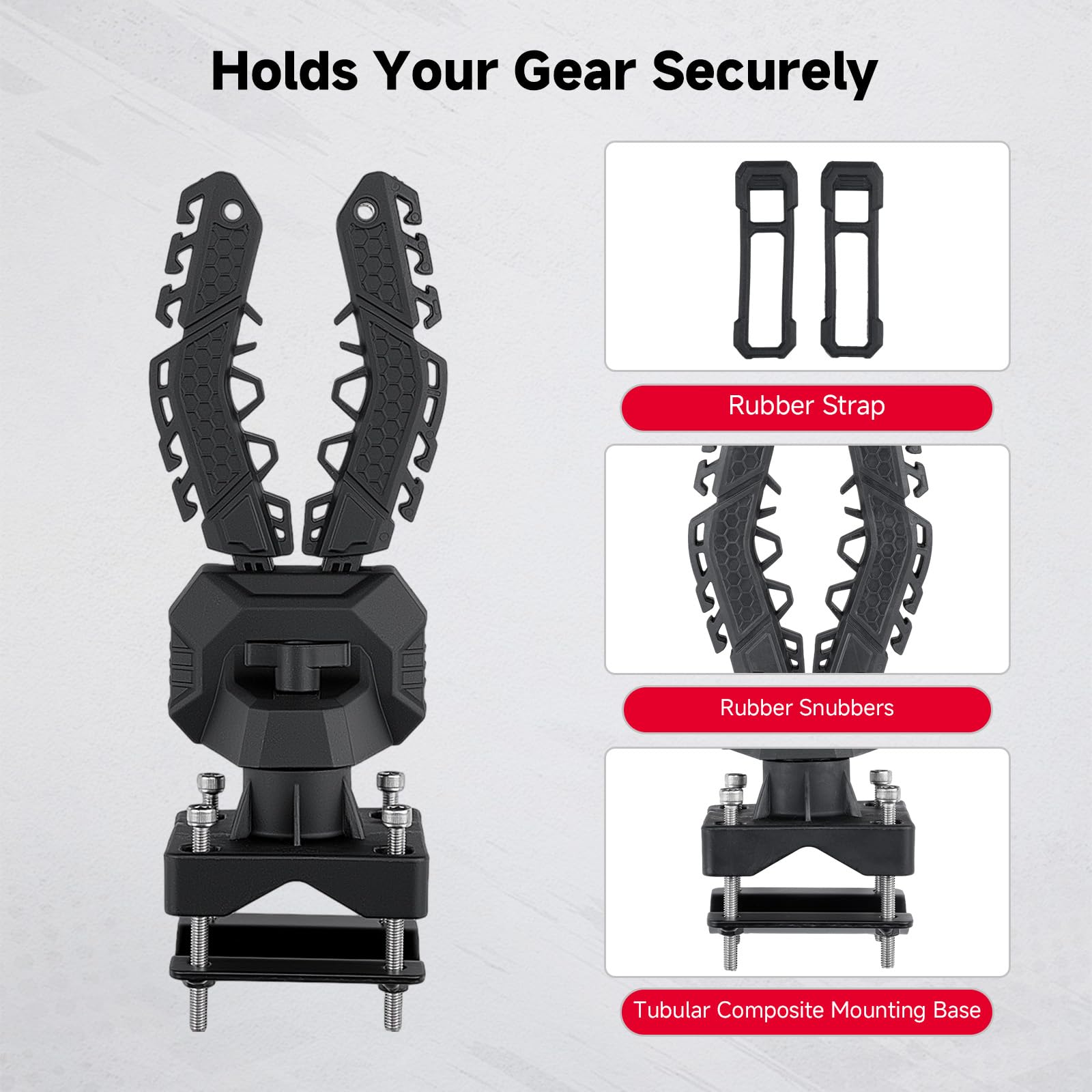 KEMIMOTO rubber strap detail protecting gear from scratches