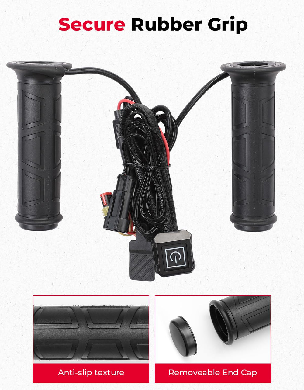 KEMIMOTO scale comparison illustrating fit for 0.87-inch (22mm) handlebars