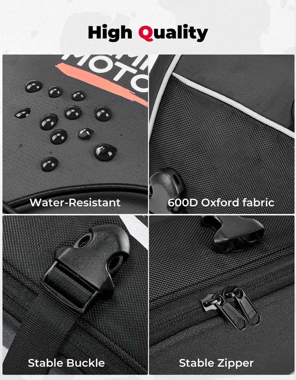KEMIMOTO shoulder strap attached for comfortable off-bike carrying