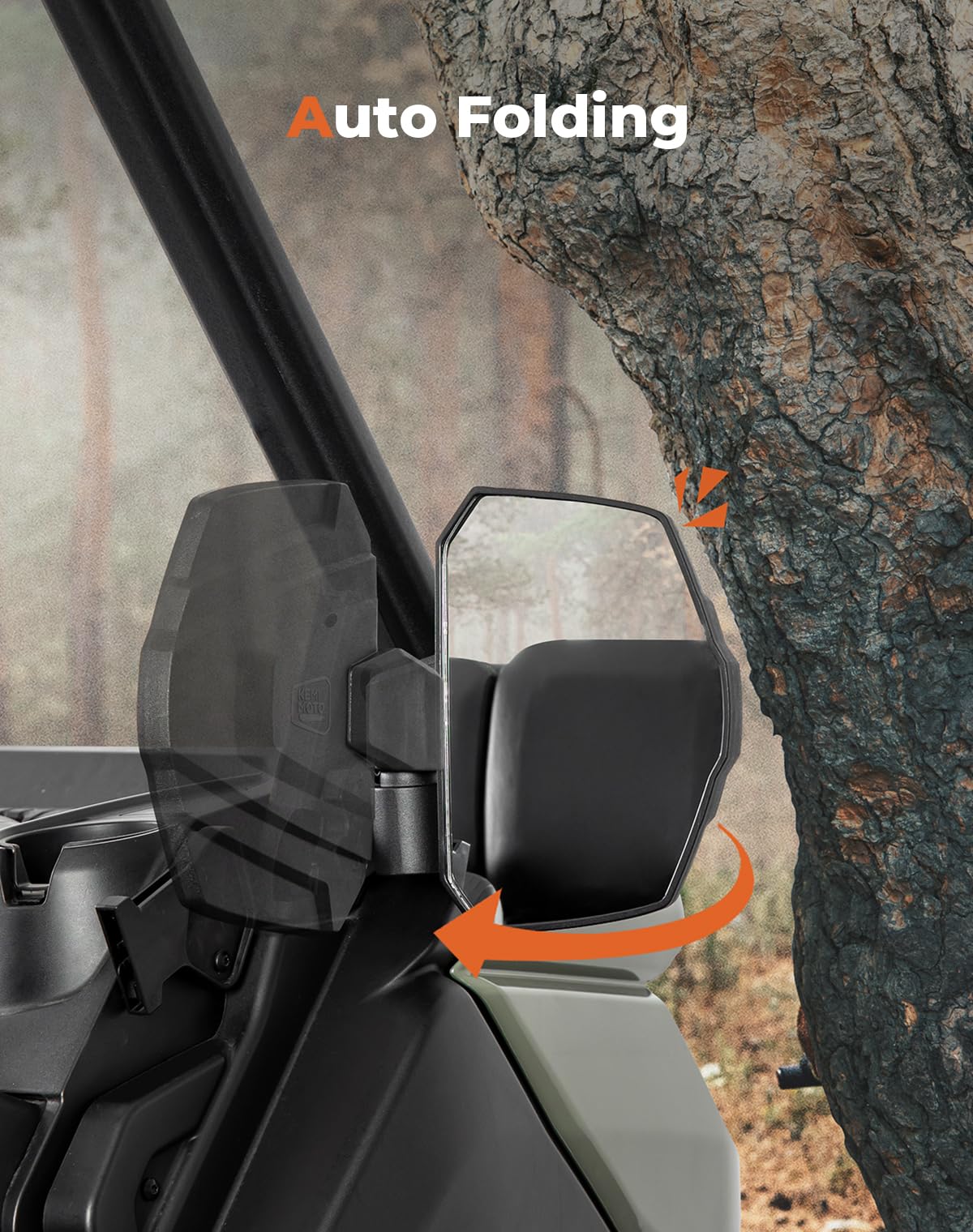 KEMIMOTO ball joint adjustment for precise mirror angle and personalized sightlines benefit