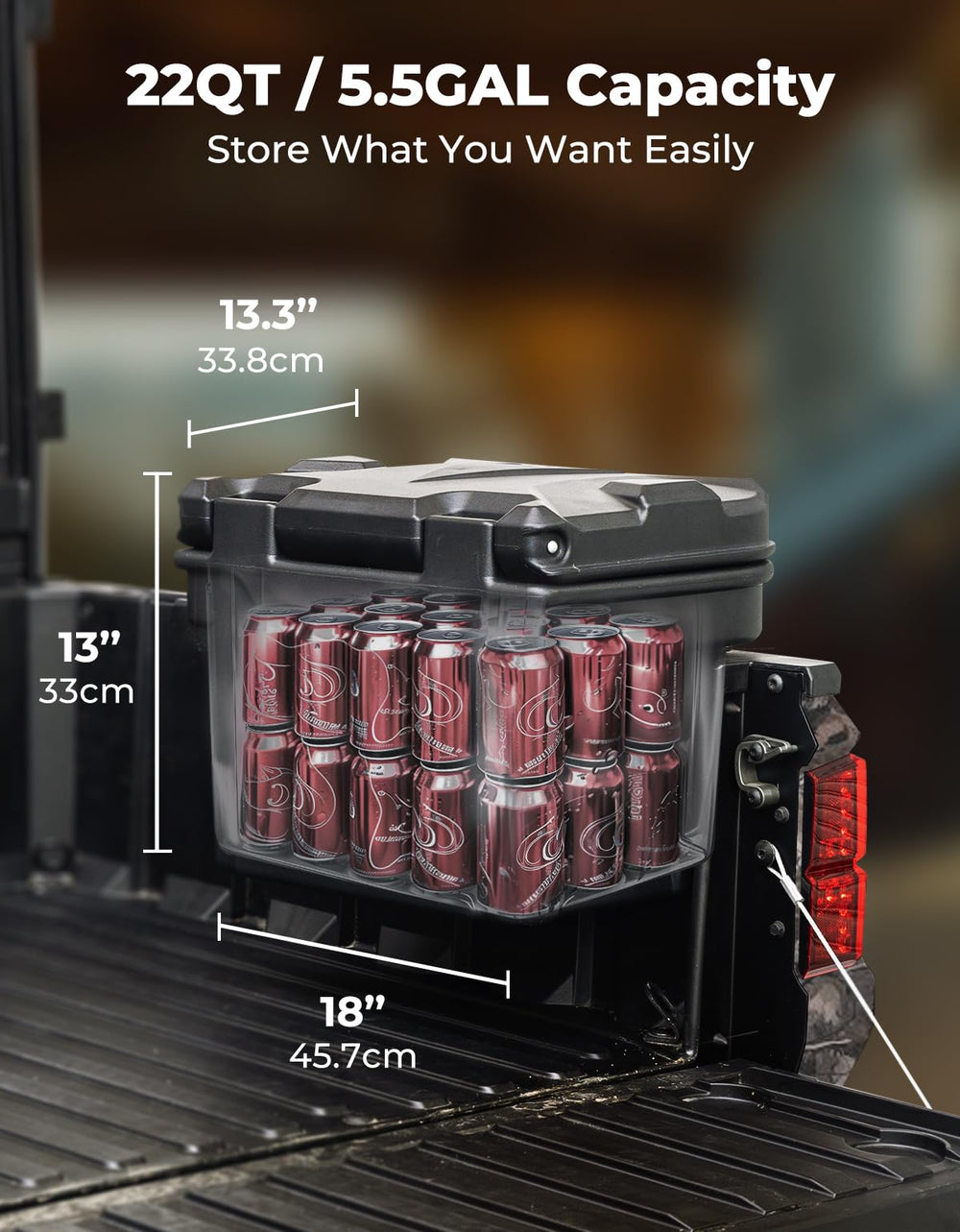KEMIMOTO box open showing interior storage capacity and organized gear benefit