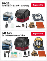 KEMIMOTO tail bag open compartment revealing organized interior pockets
