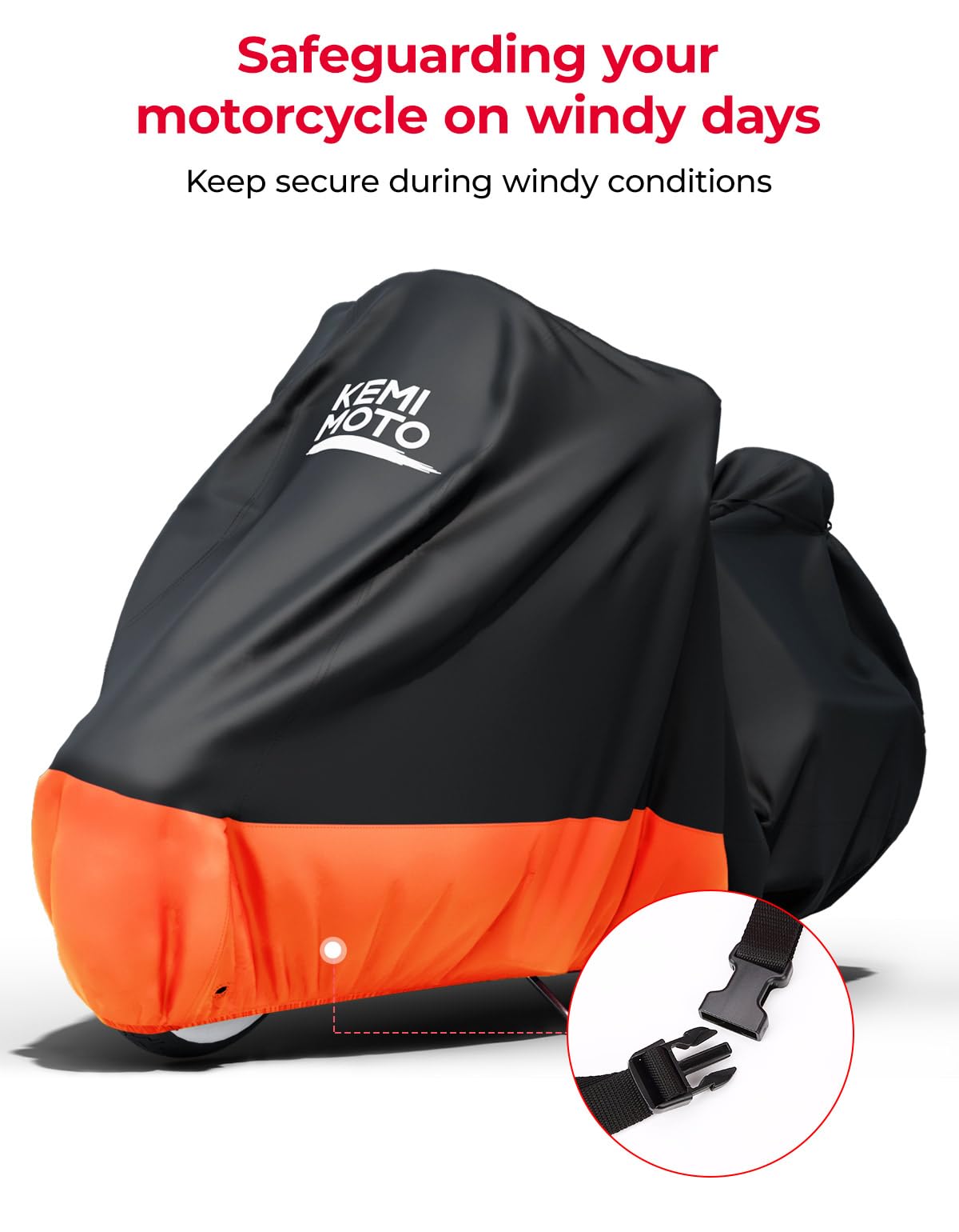 KEMIMOTO hem and strap detail showing secure fastening and stability