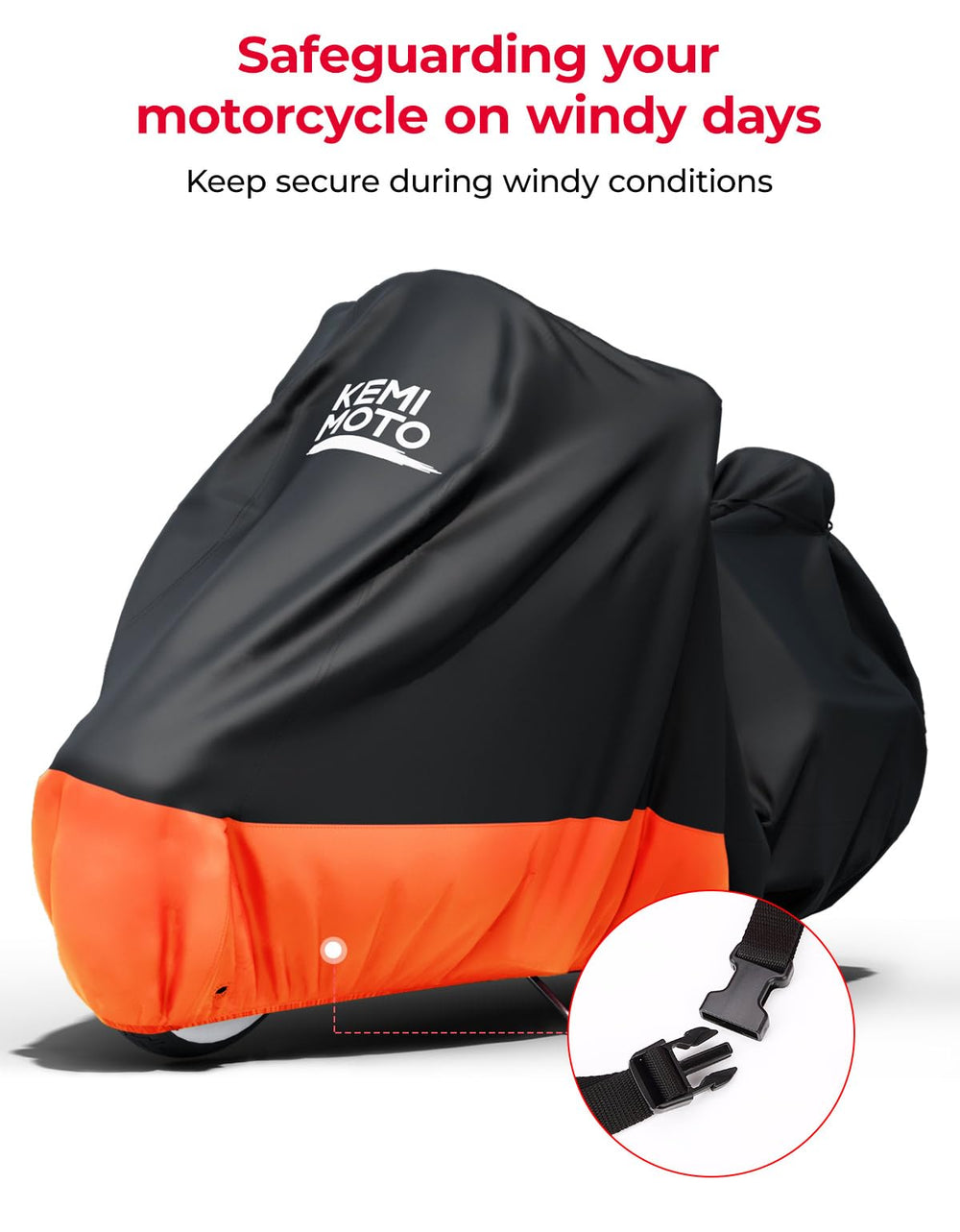 KEMIMOTO hem and strap detail showing secure fastening and stability