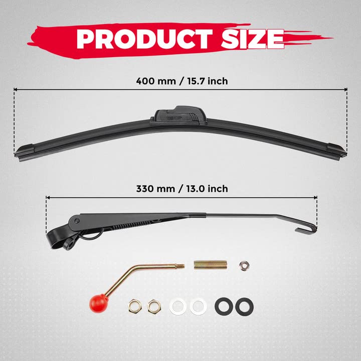 KEMIMOTO close-up of 16-inch wiper blade edge showing smooth contact for effective cleaning